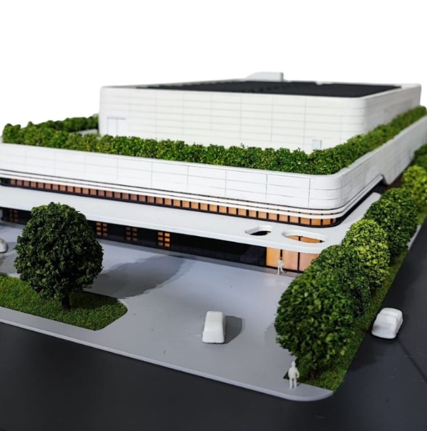 Custom illuminated and animated scale model created by ARI Model for Design Days, showcasing interior design spaces with light-integrated structures, dynamic elements, and detailed surfaces that help visitors visualize spatial flow and material inter