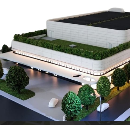 Physical model constructed by ARI Model for Design Days for displaying architectural form, material detailing, and illumination. The model delivers visual storytelling to clearly convey ideas to visitors and professionals.