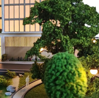 Custom illuminated and animated scale models crafted by ARI Model for Living Expo, featuring innovative lighting systems, dynamic motion, and intricate architectural detailing. Designed to elevate booth presentations, these models highlight residenti