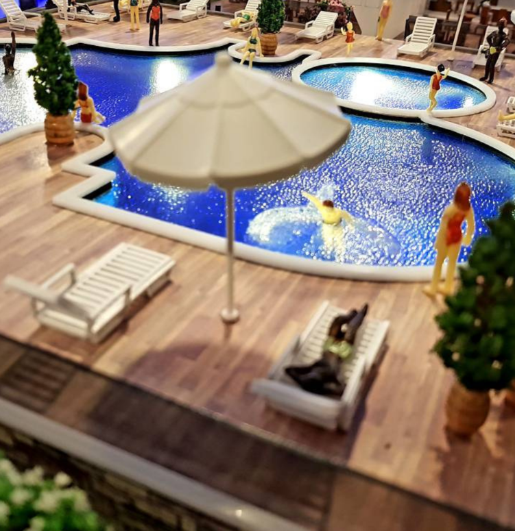 A precisely detailed physical scale model by ARI Model for Travel Expo, featuring realistic finishes, accurate architectural representation, and integrated lighting systems designed to attract visitors and enhance your booth’s visual presence through