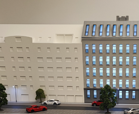 Custom illuminated and animated architectural scale model developed by ARI Model for the Vienna Tourism Forum, showcasing urban development projects, hospitality structures, and innovative tourism designs. Through precise craftsmanship, lighting effe