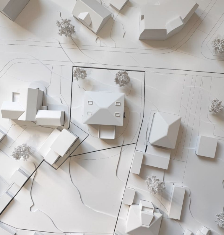 A meticulously crafted architectural scale model created by ARI Model for the Future of Tourism exhibition. The model showcases futuristic travel infrastructures, sustainable resorts, renewable energy systems, and eco-friendly transport networks. Eve