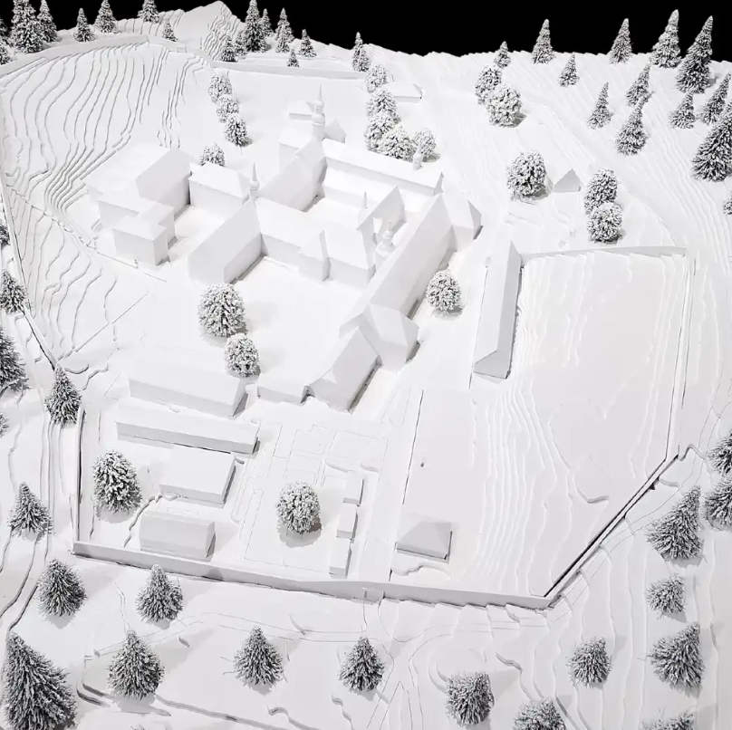 A highly detailed custom educational scale model built by ARI Model for the Didacta education fair, representing digital learning environments, smart classrooms, and innovative teaching systems. Enhanced with lighting, animation, and interactivity, t