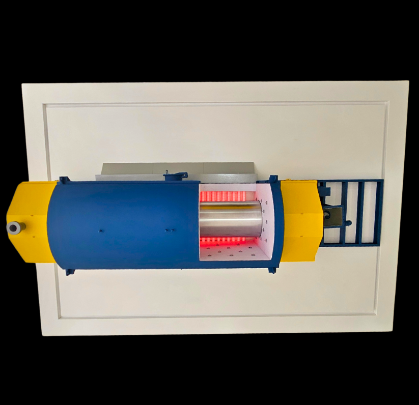 A custom exhibition model crafted by ARI Model for the Digital School Expo, integrating illumination, animation, and architectural precision. This physical scale model represents the intersection of digital learning and architecture, reflecting ARI M