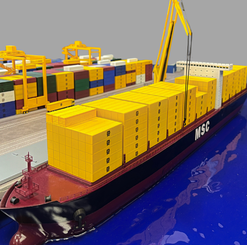 Urban logistics model by ARI Model showing city transport flows, distribution zones, and infrastructure for Urban Logistics Summit exhibitors.