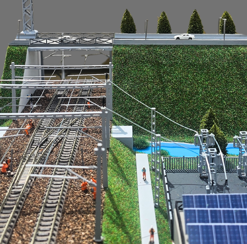 A customized last-mile logistics scale model by ARI Model, visualizing urban delivery flows, micro-fulfillment hubs, electric cargo mobility, and optimized routing systems for exhibitors at Last Mile Delivery Expo.