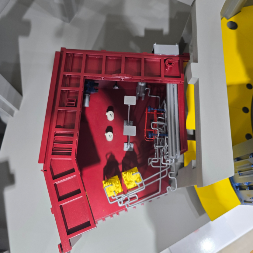 Illuminated and animated logistics model by ARI Model, demonstrating automation flow, IoT logistics, storage architecture, and smart transport systems for exhibitors at Smart Logistics Expo.
