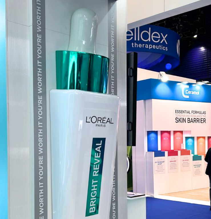 Illuminated and animated beauty architecture model by ARI Model, showing spas, clinics, laboratories, cosmetic technology processes, retail zones, and wellness zones for BEAUTY FORUM MÜNCHEN.